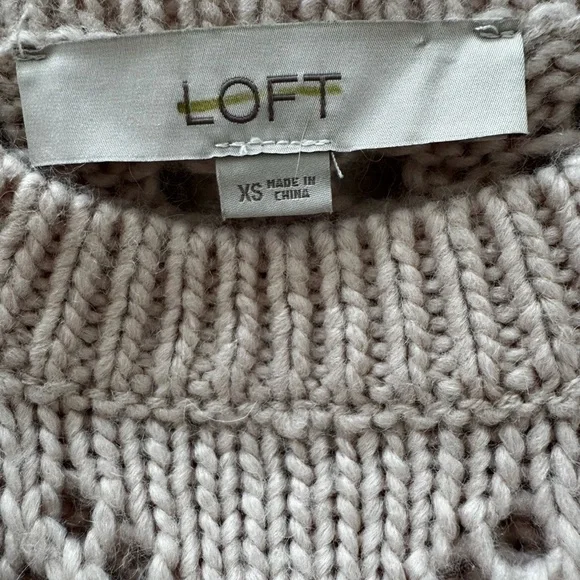 LOFT Pink Open-Knit Sweater - Picture 4 of 5